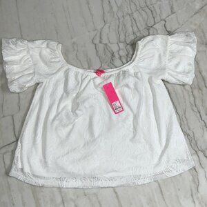 Lilly Pulitzer, Samia top , jellyfish critter crochet size XL